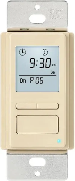 7 Day Programmable Light Switch Timer in-Wall Timer Switch Automatically Turn...