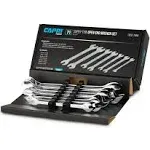 Capri Tools Super-Thin Open End Wrench Set, Metric, 6 to 19 mm, 7-Piece