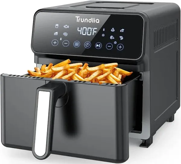 Trundlia 8-in-1 Air Fryer 6.3-Quart Metal Smart Combo Oven 1500W Air Fryer Oven Oilless Electric Airfryer with LCD Touch Screen Wide 175°F-400°F Temp