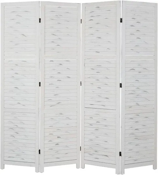 Bonnlo Wood Room Divider Privacy Screen