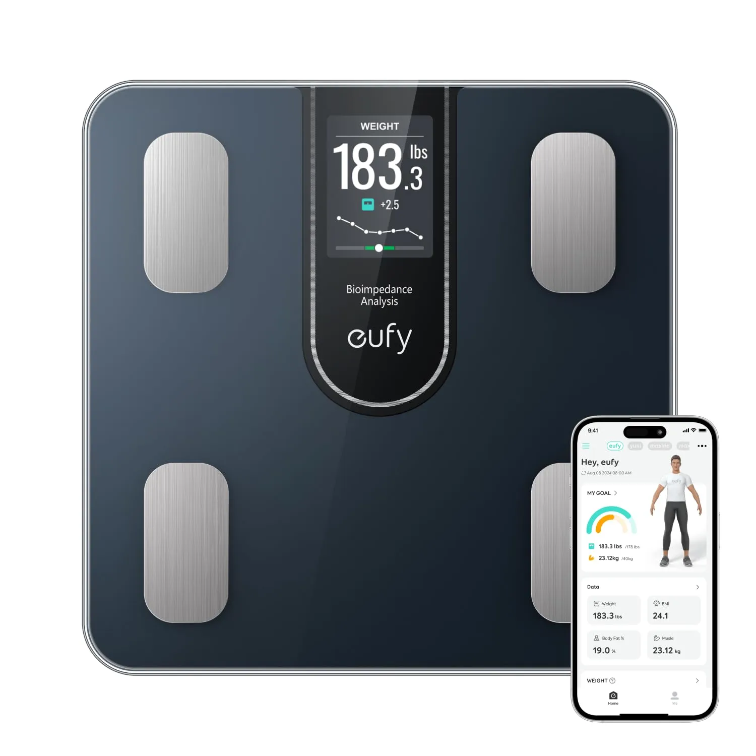  Smart Scale C20, Digital Bathroom Body Fat Scale with Large TFT Screen, All 