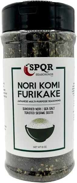 Nori Komi Furikake Multi-Purpose Rice Seasoning XL 8 oz. Jar Sugar Free by Spqr Seasonings