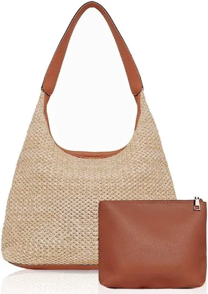 Women's Boho Straw Tote Bag