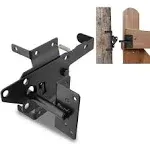 Heavy Duty Self Locking Latch, Black Gravity Gate Latch For Inward and Outward