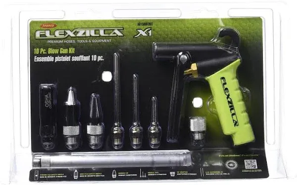 Legacy - AG1500FZKIT - 10pc Flexzilla(TM) Blow Gun Kit