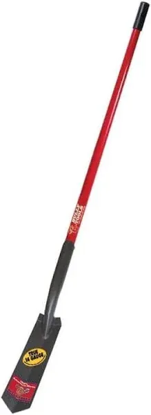 Bully Tools 92719 14-Gauge 3-Inch Trench Shovel with Fiberglass Long Handle