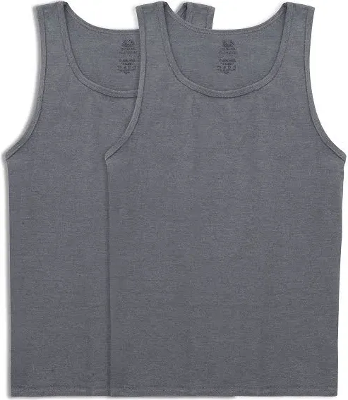 Fruit of the Loom Men's Eversoft Cotton Sleeveless T Shirts, Breathable & Moisture Wicking with Odor Control, Sizes S-4x