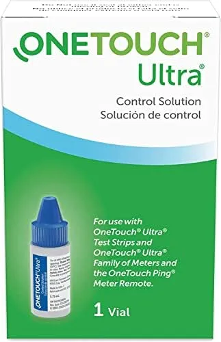 One Touch Ultra Control Solution for Blood Glucose Meters, Test Strips - 0.12...