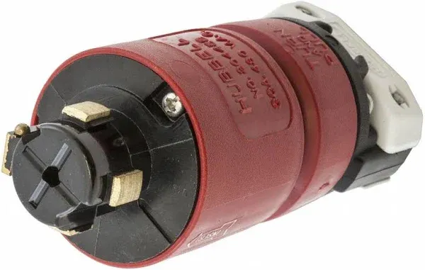 Hubbell HBL20445B Hubbellock Plug, 30 amp, 480V, 3 Pole 4 Wire