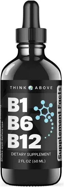 Think Above B1 B6 B12 Vitamin Liquid Drops Nerve Energy Brain Support Supplement