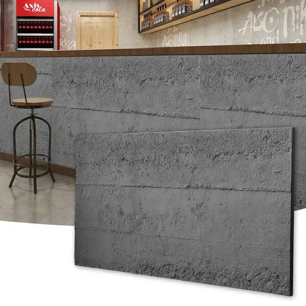 Art3d Cement Texture 3D Wall Panels, 4-Pack PU Wall Panels for Interior Wall Decor, 24" x 48", Cement Grey