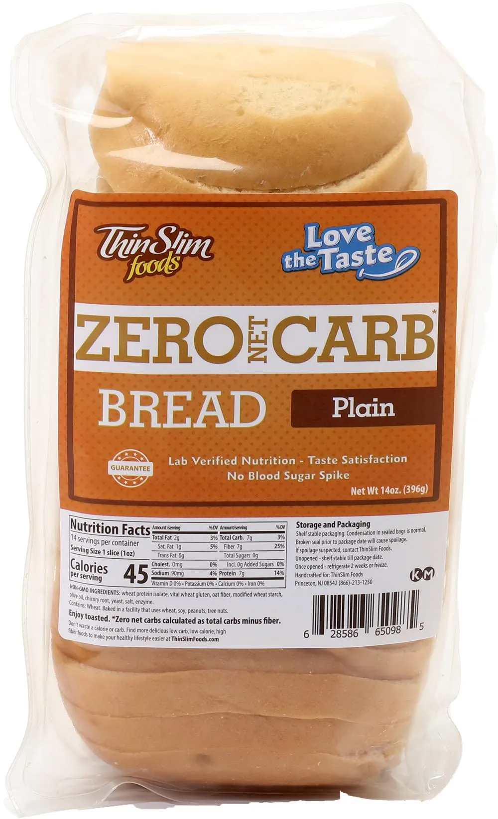 ThinSlim Foods Zero Net Carb Plain Bread (14 oz)