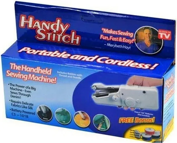 Handy Stitch Handheld Sewing Machine As Seen On Tv - Portable Craft Sewing Machine Cordless Quick Stitch Tool for Fabric, Clothing, Kids Cloth, Home Travel Use