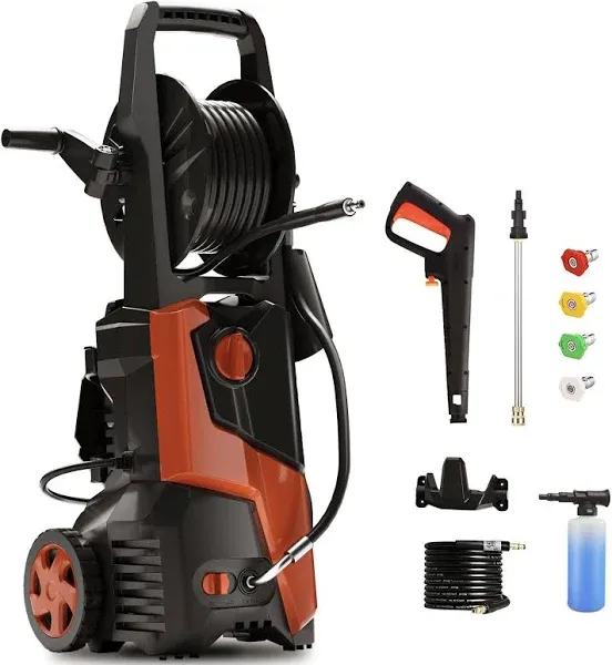 Electric Pressure Washer 5000 PSI 3.2 GPM Power Washer with 20ft Hose 17ft Po...