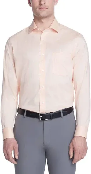 Van Heusen Mens Dress Shirt Regular Fit Ultra Wrinkle Free Flex Collar Stretch Solid