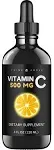 Liquid Vitamin C - High Dose - Vitamin C Drops - for Adults and Kids - 500 mg - Liquid VIT C - Non GMO - Vitamin C Liquid Supplement (4 fl oz 120 ml)