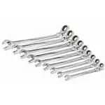 GearWrench 85298 9 Piece X-Beam SAE Flex Combination Ratcheting Wrench Set