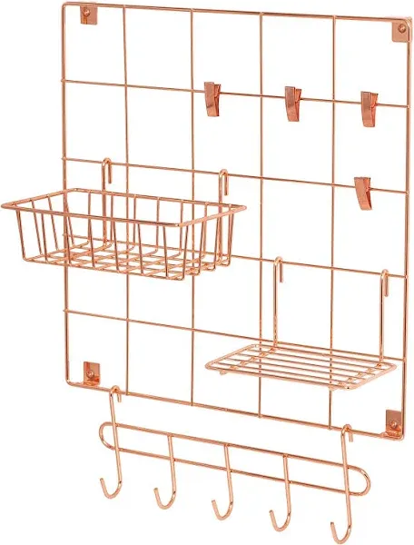 Honey-Can-Do 8-Piece Copper Wire Wall Grid