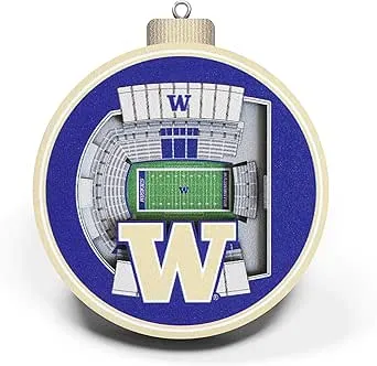 YouTheFan NCAA 3D StadiumView Ornament Washington Huskies