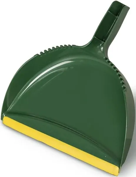 Pine-Sol Jumbo Dustpan, 13.2” | Heavy Duty Dust Pan with Rubber Edge | Clip-On Design Attaches to Standard Broom Sticks, Green