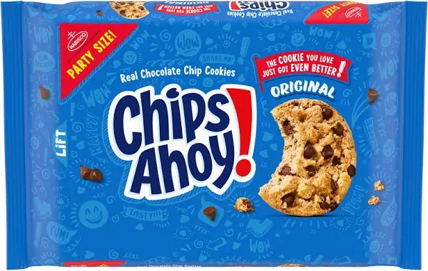 Chips Ahoy! Cookies, Original, Party Size - 25.3 oz