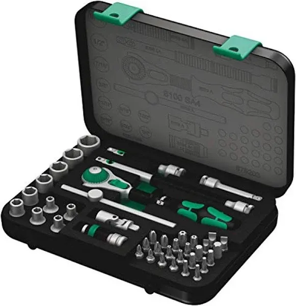 Wera 003535 Zyklop Ratchet Premium 1/4" Drive SAE Set