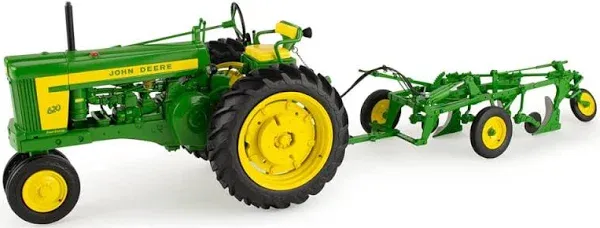 John Deere 620 & 555 Plow (1/16 Scale, Precision Heritage)