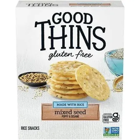 Good Thins Rice Snacks, Gluten Free, Mixed Seed - 3.5 oz