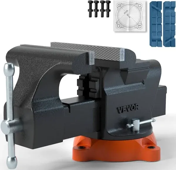 VEVOR 16.7 cm vice anvil 360° rotating φ1.5-7 cm workbench vice