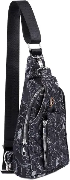 Julia Buxton Women's Nylon Quilted Sling Bag