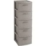 MQ Infinity 5-Drawer Storage Cabinet, Taupe