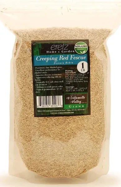 Creeping Red Fine Fescue Seed by Eretz Choose Size! Willamette Valley Oregon Grown, No Fillers, No Weed or Other Crop Seeds