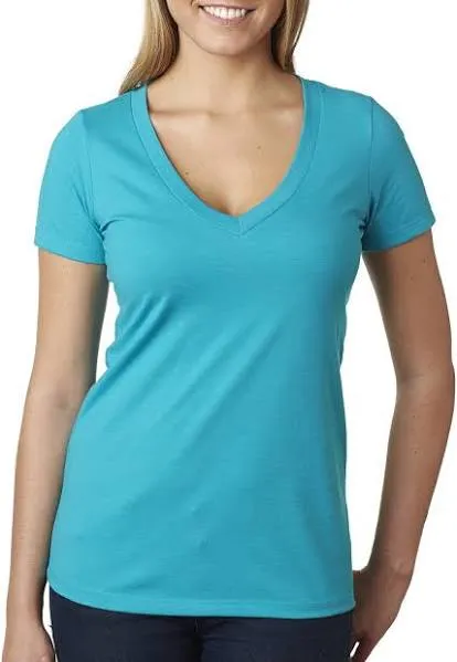 Next Level Ladies' CVC Deep V-Neck T-Shirt