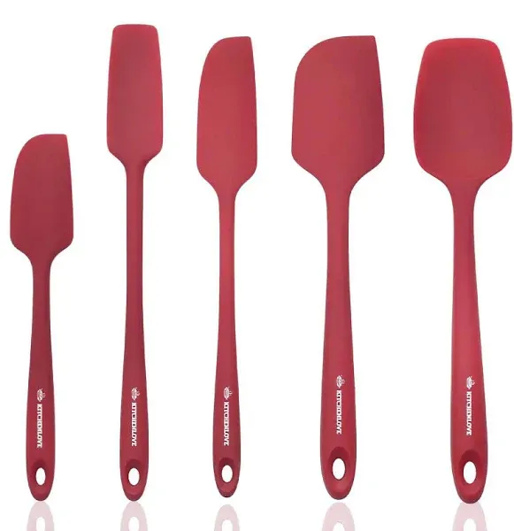 KITCHENLOVE Premium 600°F Heat Resistant 5 Piece Silicone Spatula Set