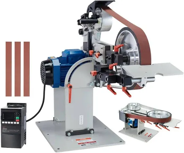 VEVOR Belt Grinder Sander, 72 x 2-Inch Variable Speed Belt Polisher with VFD, 15