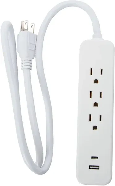 3-Outlet Power Strip, 3ft