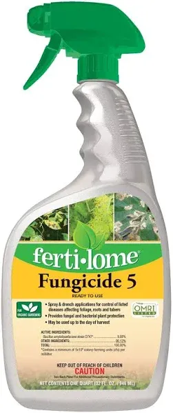 Fertilome (16112) Fungicide 5 Concentrate, Plant Disease and Bacteria Control, OMRI Listed (16 oz.)