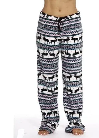 ADR Women's Soft Warm Fleece Pajama Pants, Long Lounge Bottoms