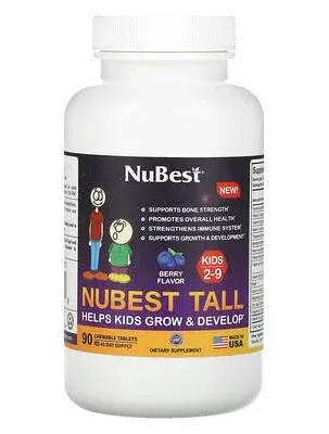 NuBest Tall Kids Toddlers Vitamins and Kids Vitamins for Age 2 to 9