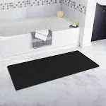  Absorbent Bathroom Runner Rugs, Super Bath Floor Mat Bath L 17.5&#034; * 38&#034; Black