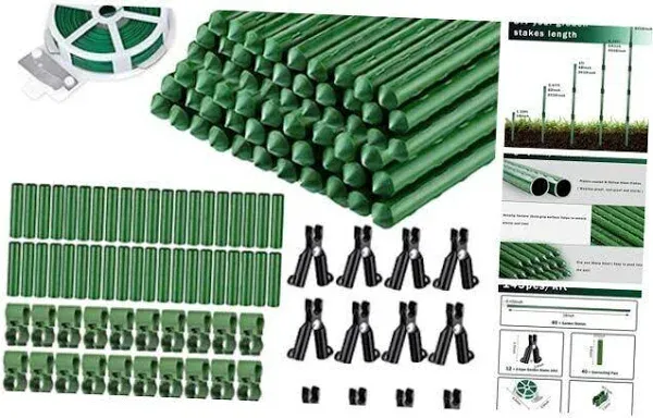 7/16&#034; Garden Stakes,pcs 16&#034; Plant Stakes DIY 3ft 4ft 5ft 6ft Plant Support 60