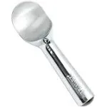 Zeroll Original Ice Cream Scoop with Unique Liquid Filled Heat Conductive Handle Simple One Piece Aluminum Design Easy Release Made in USA, 4-Ounce, Silver