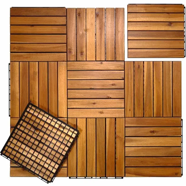 Wellco Acacia Wood Deck Tiles