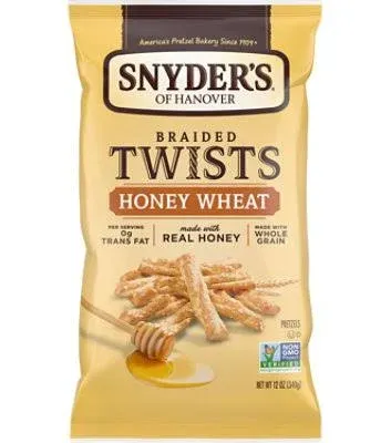 Snyder's of Hanover Braided Twists Honey Wheat