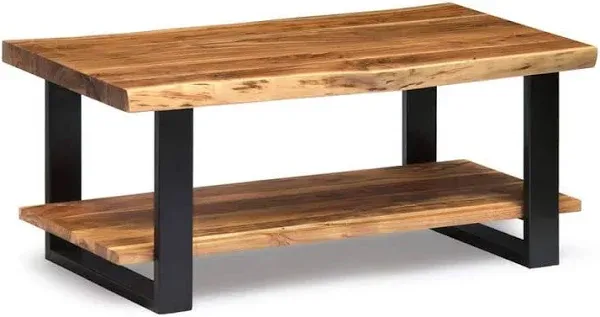 Alaterre Furniture Alpine Natural Live Edge Wood Coffee Table