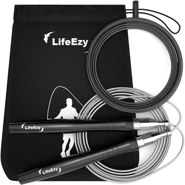 Jump Rope, High Speed Weighted Jump Rope - Premium Quality Tangle-Free - Self-Locking Screw-Free Design - Jump Ropes for Fitness - Skipping Rope for Workout Fitness, Crossfit & Home Exercises