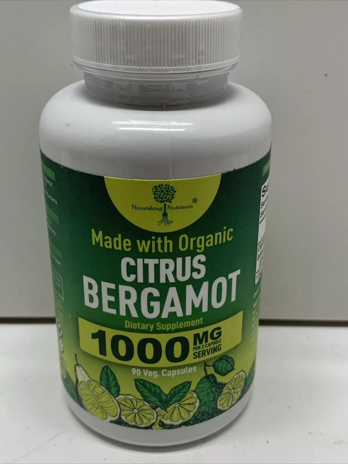 Organic Citrus Bergamot- Nourishing Nutrients- 1000mg Exp 08-2026