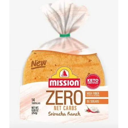 Mission Zero Net Carbs Sriracha Ranch Tortillas