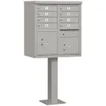 Salsbury Industries 3308GRY-U Cluster Box Unit - 8 A Size Doors - Type I - Gray - USPS Access