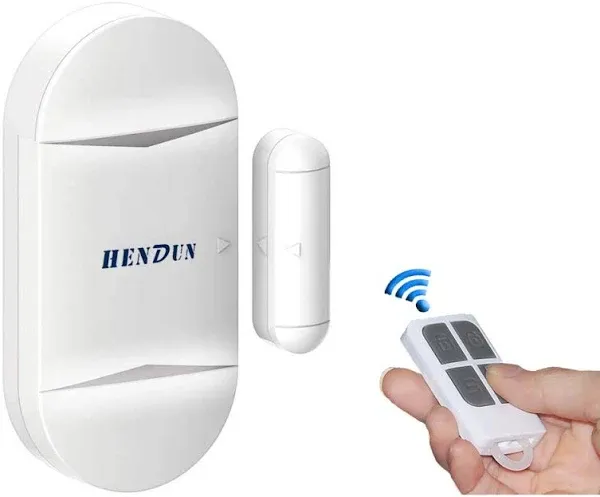 HENDUN Door Alarm When Opened for Home Security with Remote, 130dB Wireless Windows Alarm Sensors,Door Chime for Pool Door, Kids Safety for Garage, Sliding, Dementia,Opening Alert (Pack 1)